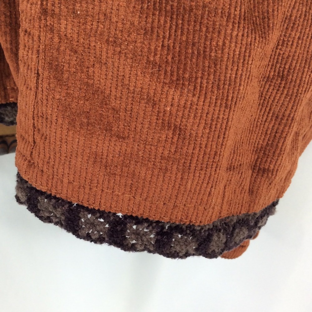 Montana Co. Women's Contrast Corduroy Knit Jacket Size 1X Rust Brown Zip - Picture 6 of 9